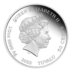 Tuvalu: Octopussy kolorowany 1/2 uncji Srebra 2022 Proof