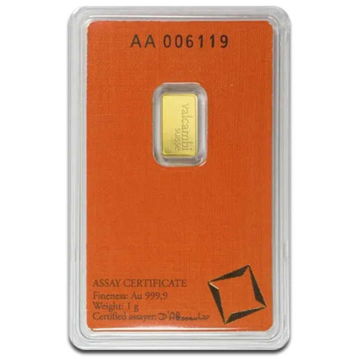 Valcambi 1 g Gold Bar