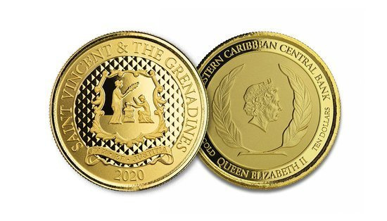 San Vicente y las Granadinas: Pax Et Justitia 1 oz Oro 2020