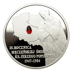 25e anniversaire de la mort martyre du prêtre Jerzy Popiełuszko pièce de monnaie 2009