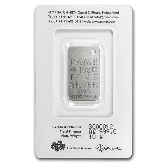 10 gram Bar Silver Pamp Birch Trees