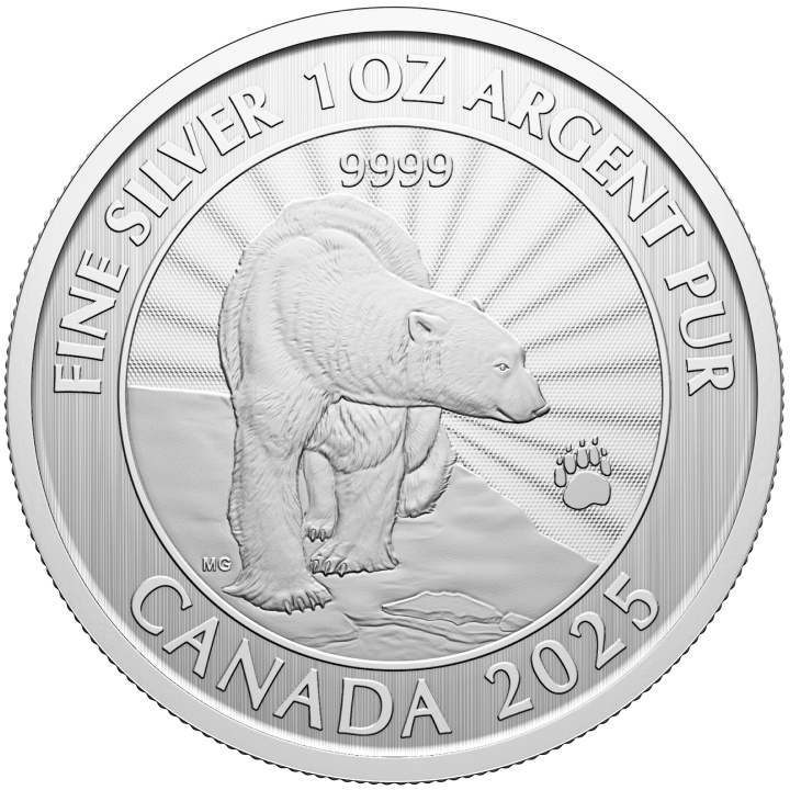 Canada: The Majestic Polar Bear 1 uncja Srebra 2025