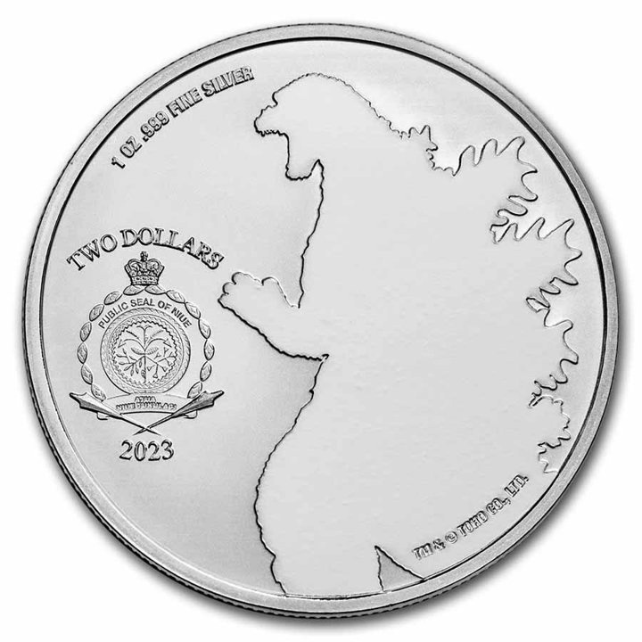 Niue: Godzilla vs Monsters - Mothra 1 oz Silber 2023