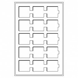 Leuchtturm - Palette TAB per monete 15 scomparti