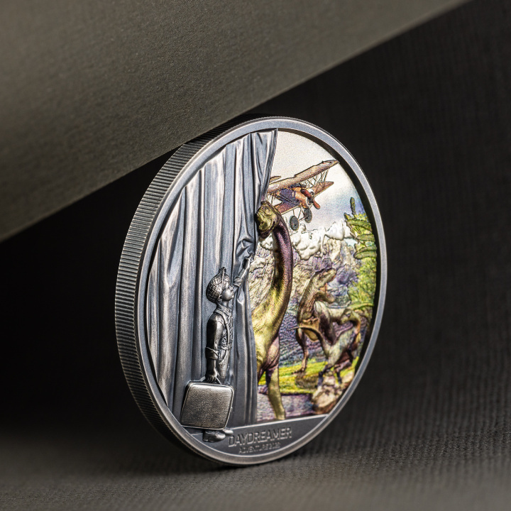 Palau: Daydreamer – Adventure colorata 2 once d'argento 2023 Ultra High Relief Antiqued Coin