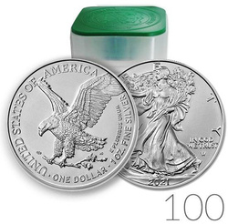 American Eagle 1 oz Silber 2021 art 2 Paket 100 Stück