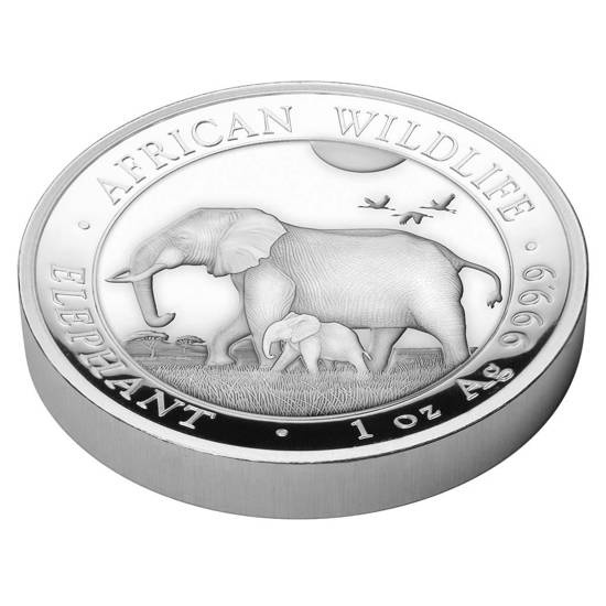 African Wildlife: Somalia Elephant 1 oz Silver 2022 Proof Ultra High Relief