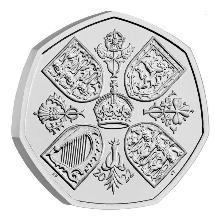Her Majesty Queen Elizabeth II 50p Miedzionikiel 2022