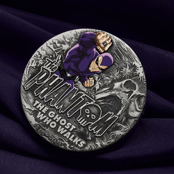 Tuvalu: El Fantasma kolorowany 2 uncje Srebra 2023 Moneda Antigua