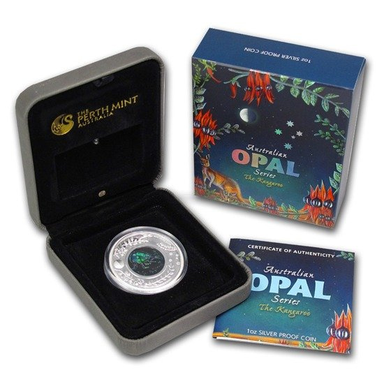 Australisches Känguru 1 oz Silber 2013 PROOF OPAL