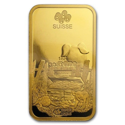 1 oz Goldbarren Lunar Jahr des Schwein