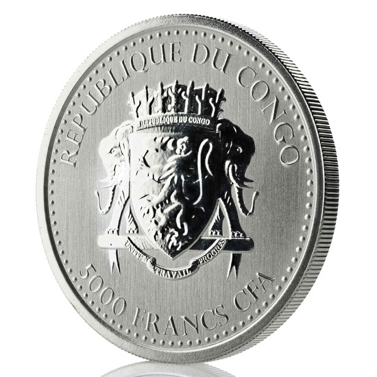 Congo: Silverback Gorilla 1 oz Silver 2019