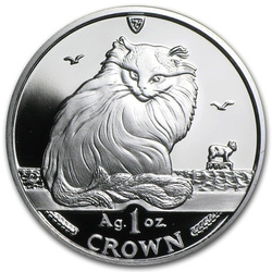 Serie Gatos Isla de Man: Gato Turco 1 oz Plata 1995 Prueba