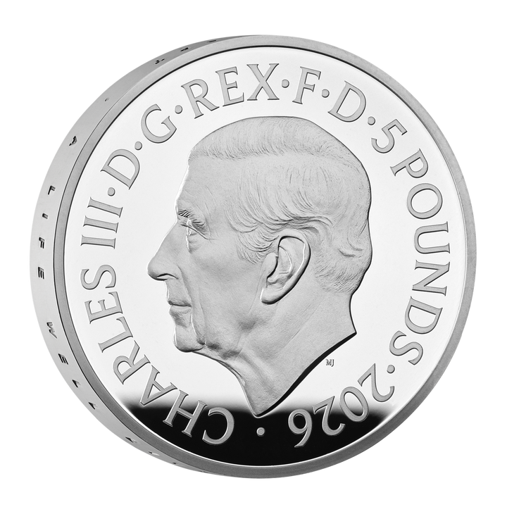 Stříbrná mince 100. výročí narození královny Alžběty £5 2026 Proof Piedfort