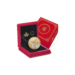 Canada: Water Dragon $50 placcato in argento 2025 Proof