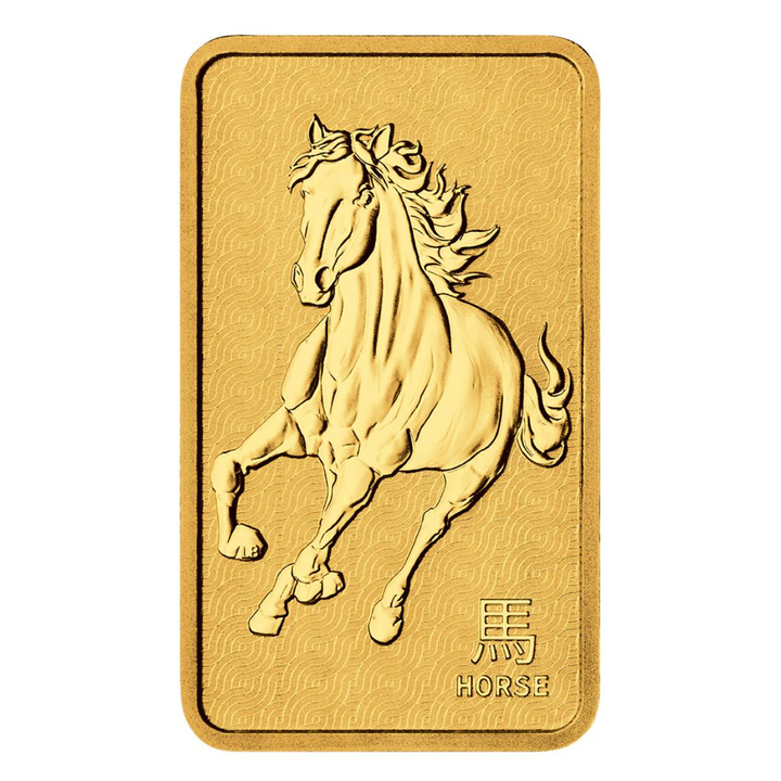 Monnaie de Perth : Lingot Lunar III – Année du Cheval, 1 once d’or 2026