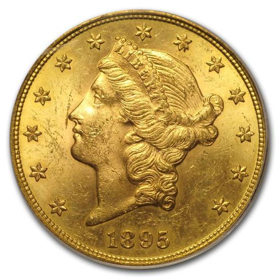1895 20 Liberty Gold Double Eagle MS-61 PCGS