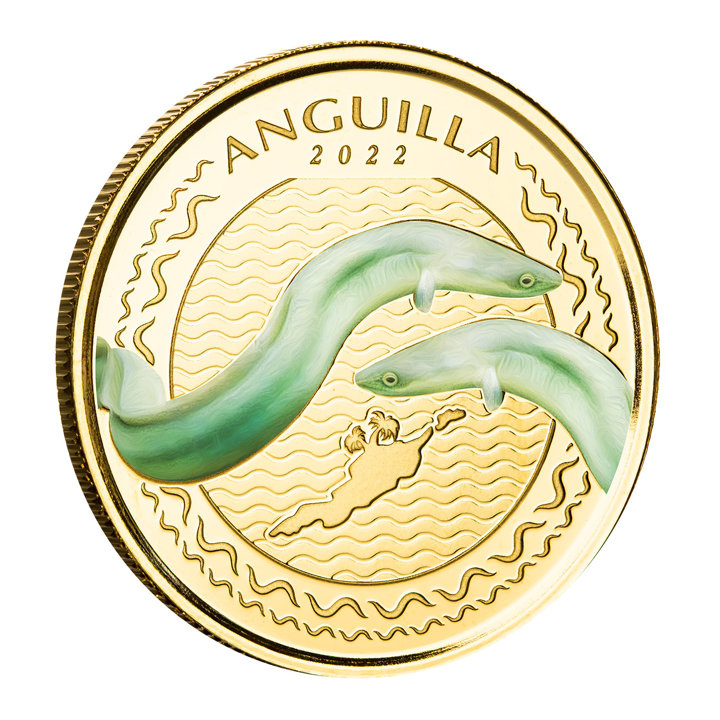 Anguilla: Eel coloured 1 oz Gold 2022