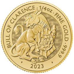 The Royal Tudor Beasts: The Bull of Clarence 1/4 uncji Złota 2023 