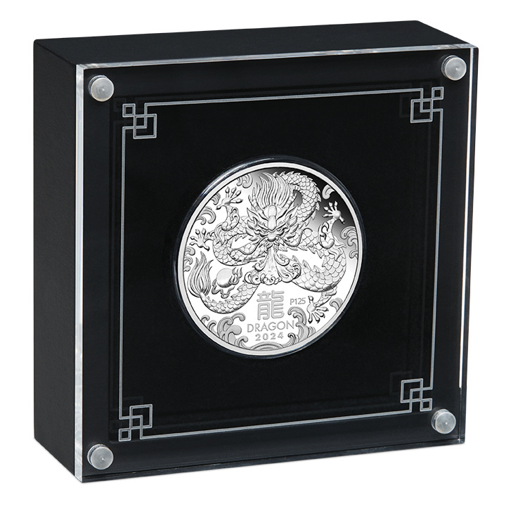 Perth Mint: Lunar III - Rok Smoka 1 uncja Srebra 2024 Proof