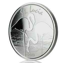 St. Lucia: Flamingo 1 oz Silver 2019