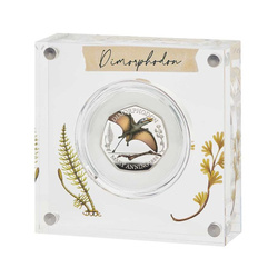 Tales of the Earth: Dimorphodon colorato 50p Argento 2021 Proof
