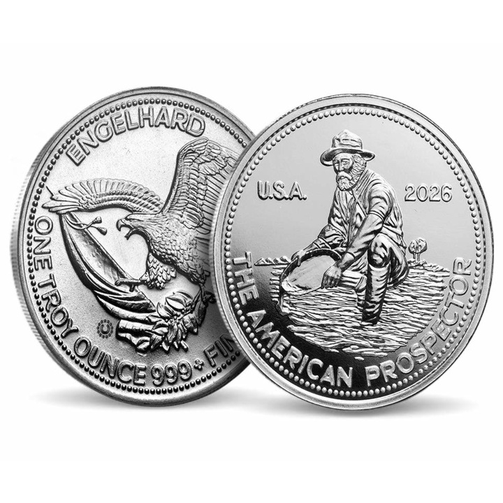 Silver Medal Engelhard Prospector 1 oz Silver 2026 Prooflike