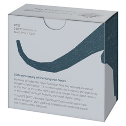 RAM : Kangaroo Series 30th Anniversary – Mob of Thirty 1/10 oz Gold 2023 Proof C" Mintmark 