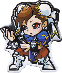 Street Fighter: Mini Fighter Chun Li kolorowany 1 uncja Srebra 2021 Proof