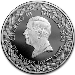 Tokelau: Longfin Bannerfish 1 oz Silber 2024