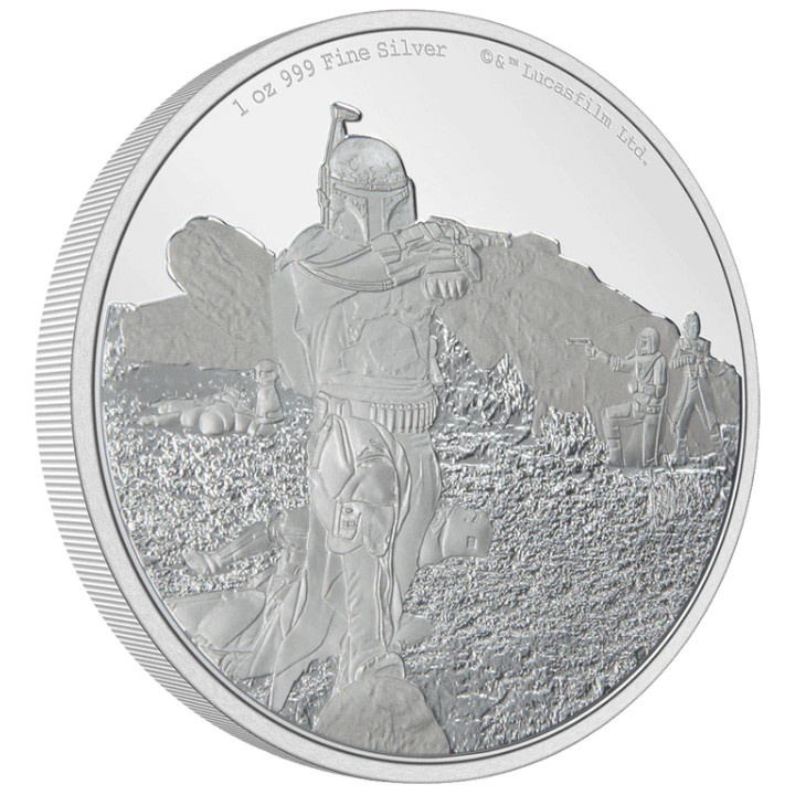 Niue: Star Wars The Mandalorian – Boba Fett 1 oz Silver 2022 Proof