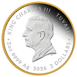 Tuvalu House of Bridgerton aurită 2 oz argint 2026 Proof