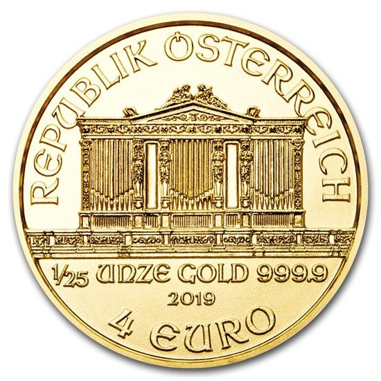 Wiedeński Filharmonik 1/25 uncji Złota 2019