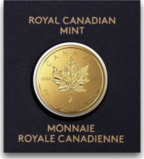 Canadian Maple Leaf 25 x 1 gram Gold 2022