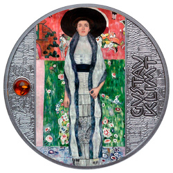 Camerun: Gustav Klimt - Ritratto di Adele Bloch Bauer II colorato Argento 2022 Proof