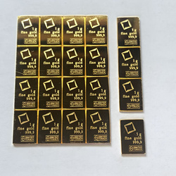 Lingotin d’or 1 g Valcambi sécable
