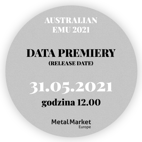 Australian Emu 1 oz Silber 2021 PAKET 100 Stück