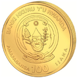 Rwanda: African Ounce -15th Anniversary Mountain Gorilla 1 oz Gold 2023