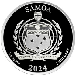 Samoa: Golden Eagle 1 oz Silber 2024 Prooflike Coin