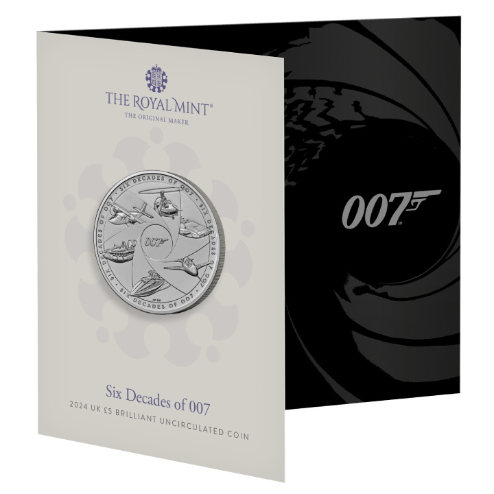 Six Decades of 007 £5 Cupro-Nickel 2024