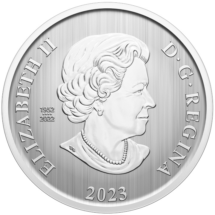 Canada: Slittino natalizio colorato 50 centesimi 2023 Moneta lenticolare Specimen