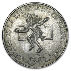 MEXIQUE 25 PESOS JEUX OLYMPIQUES 1968