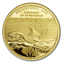Congo : Vie préhistorique - Plesiosaure 0,5 gramme d'or 2020