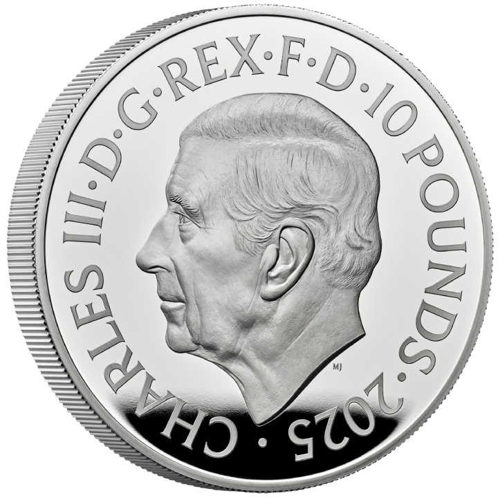 Královské tudorovské šelmy: Stříbrný proof: The Greyhound of Richmond 5 oz 2025