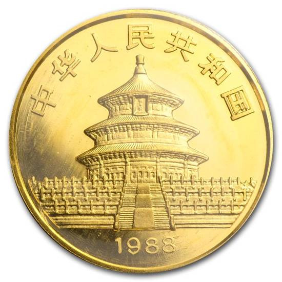 Chinese Panda 1/2 oz Gold 1988