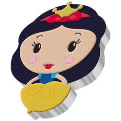 Niue: Disney - Sněhurka Chibi Coin kolorovaná 1 unce stříbra 2021 Proof