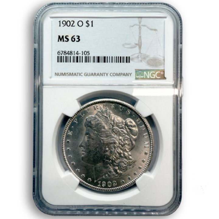 Morgan 1 Dollar Argent Différentes années -O NGC MS63