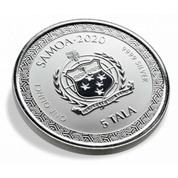 Samoa: Serie Leyendas de Japón - Momotaro y el Demonio Sometido en Estilo Ukiyoe 1 oz Plata 2020 Prooflike