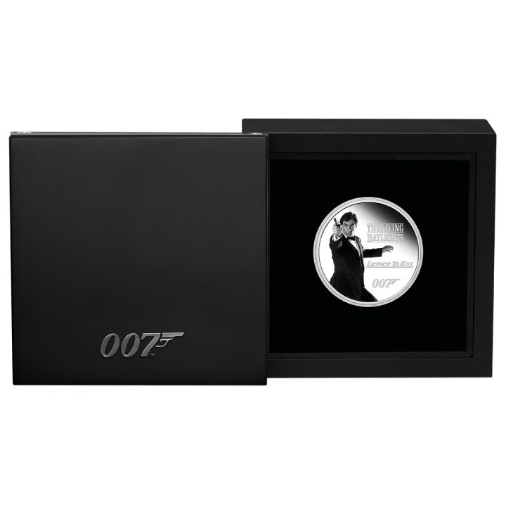Tuvalu: James Bond Legacy 3rd issue - Timothy Dalton colored 1 oz Silver 2023 Proof