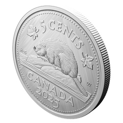 Kanada: Tribute - W Mint Mark "Biber" 5-Cent Silber 2025 Specimen